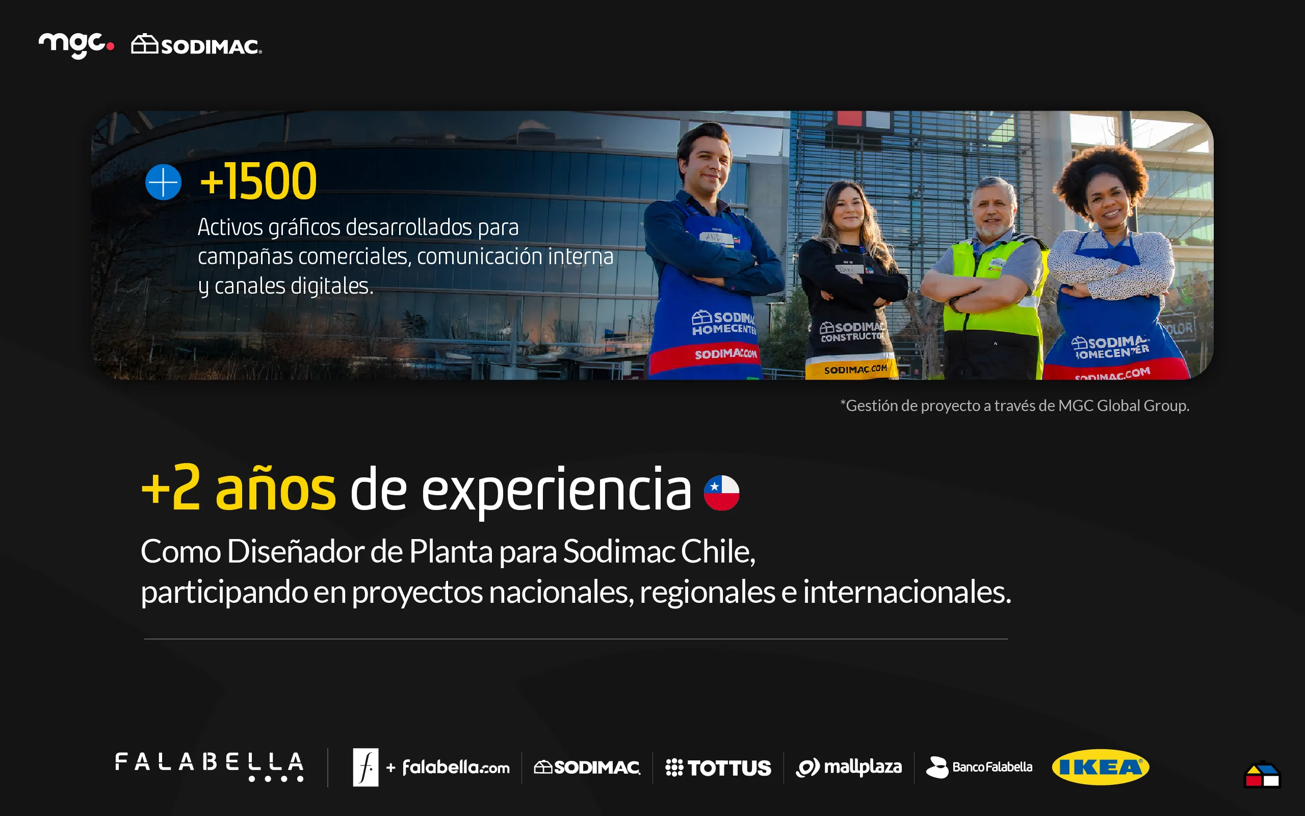 Graphic Designer — MGC Global Group - Sodimac Chile Regional-Nacional-Internacional